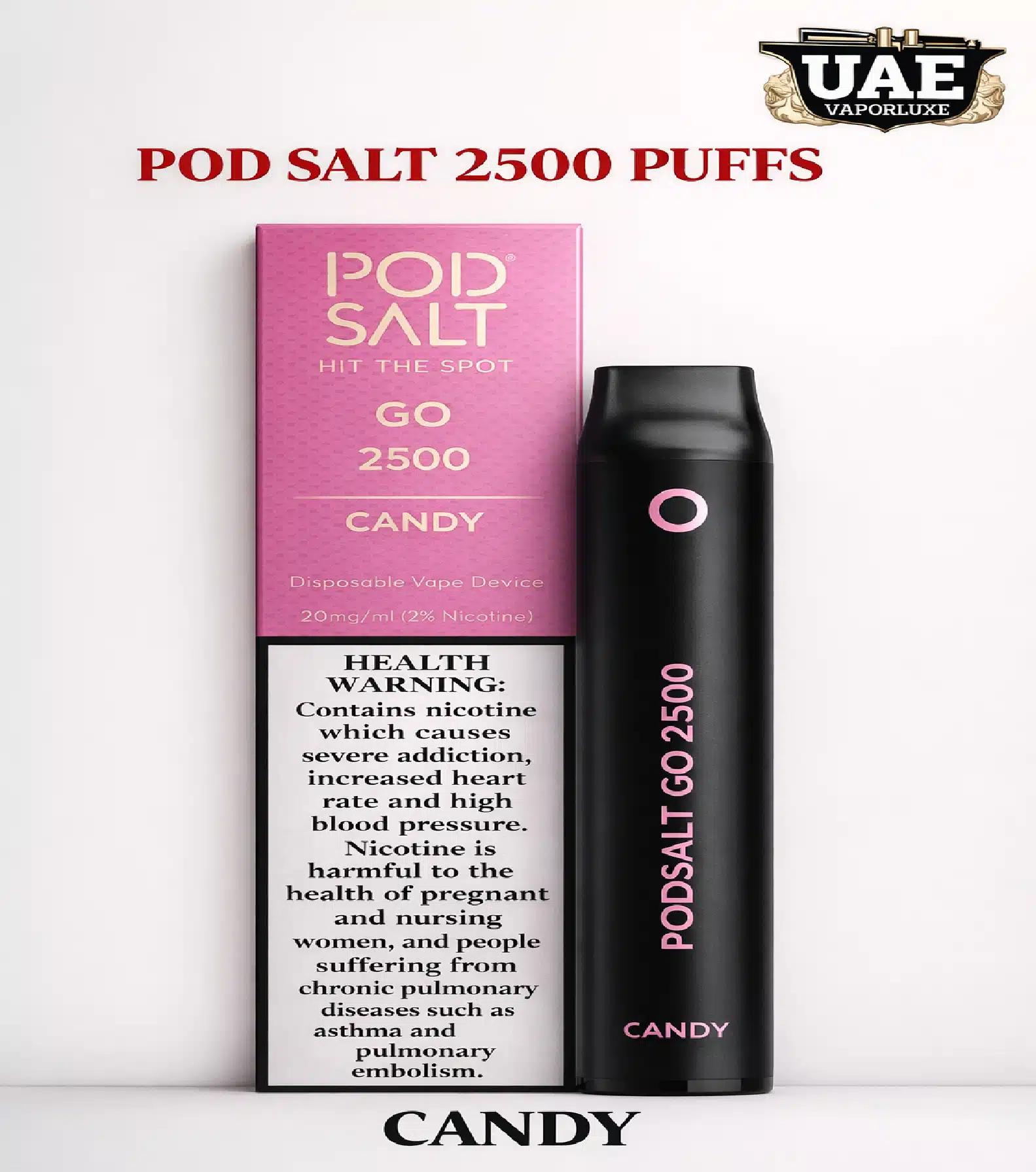 Pod Salt Go 2500 Candy Disposable Vape Pod Salt Go 2500 Candy Disposable Vape – 20mg Nicotine Salt