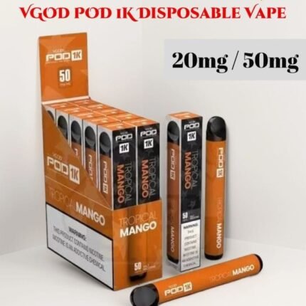 VGOD POD 1k 1500 puffs Disposable Vape – 1000 Puffs, 5% Nicotine, Multiple Flavors – UAE