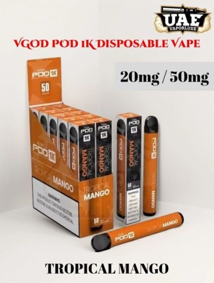 VGOD POD 1K Disposable Vape – 1000 Puffs, 5% Nicotine, Multiple Flavors – UAE