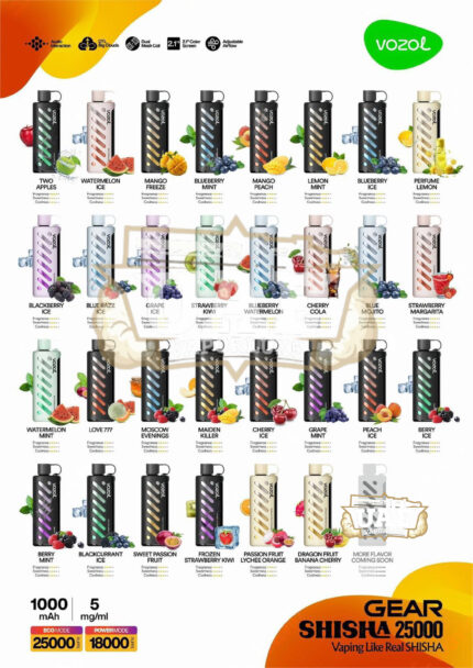 Vozol Gear Shisha 25K Puffs