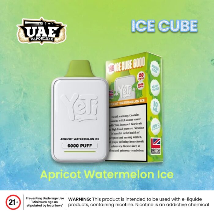 Yeti Ice Cube 6000 Puffs disposable vape Watermelon Ice . UAE