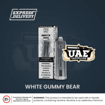 White Gummy Bear Pod Salt Onyx Cloud 25000 Puffs Disposable Vape – Long-Lasting Premium Vape in UAE