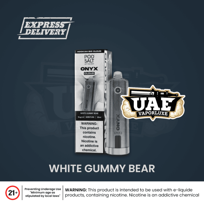 White Gummy Bear Pod Salt Onyx Cloud 25000 Puffs Disposable Vape – Long-Lasting Premium Vape in UAE