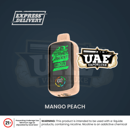 Mango Peach Turbo 25000 Vape Device – Premium Disposable Vape in UAE