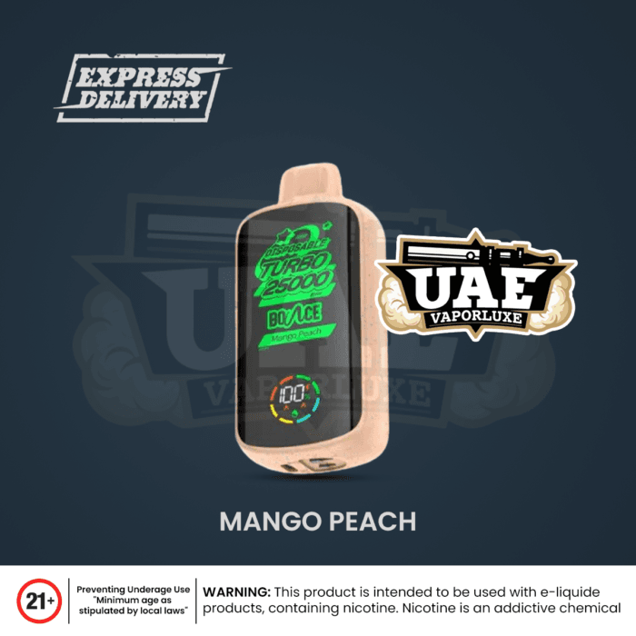 Mango Peach Turbo 25000 Vape Device – Premium Disposable Vape in UAE