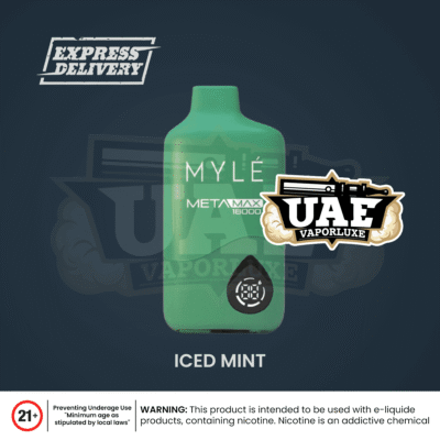 Iced Mint MYLE Meta Max 18000 Puffs Disposable Vape – Long Lasting, Premium Flavors