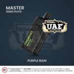 Tugboat Master disposable vape 10000 puffs with Purple Rain flavor.