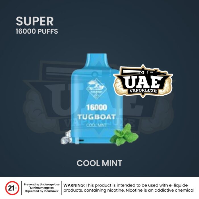 Tugboat Super 16000 Puffs Disposable Vape Cool Mint Flavor