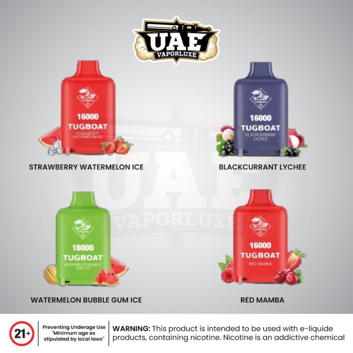 tugboat super 16000 puffs disposable pod Multi Flavors