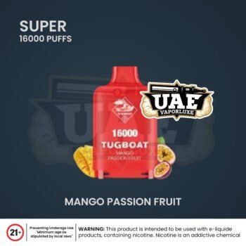 Tugboat Super 16000 Puffs Disposable Vape Mango Passion Fruit Flavor