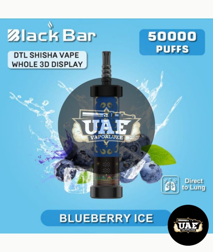 Black Bar 50K Puffs Disposable Vape In Dubai BlueBerry ICE