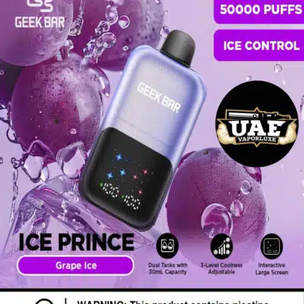 Geek Bar Ice Prince 50K Puffs Grape ice Disposable vape