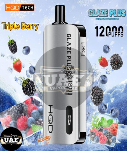 HQD Glaze Plus Disposable Vape with 12000Puffs Triple berry