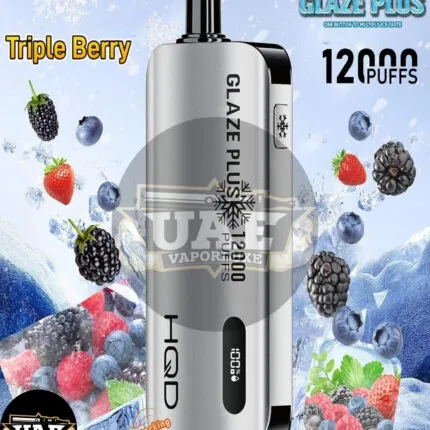 HQD Glaze Plus Disposable Vape with 12000Puffs Triple berry