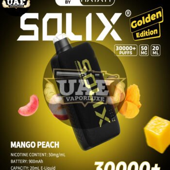 Hayati Solix 30000 Puffs Disposable Vape Golden Edition in UAE Mango Peach