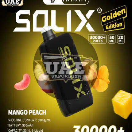 Hayati Solix 30000 Puffs Disposable Vape Golden Edition in UAE Mango Peach