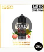 ISGO 30ml Salt Nicotine E-Liquid 25mg 50mg PEACH MANGO WATERMELON