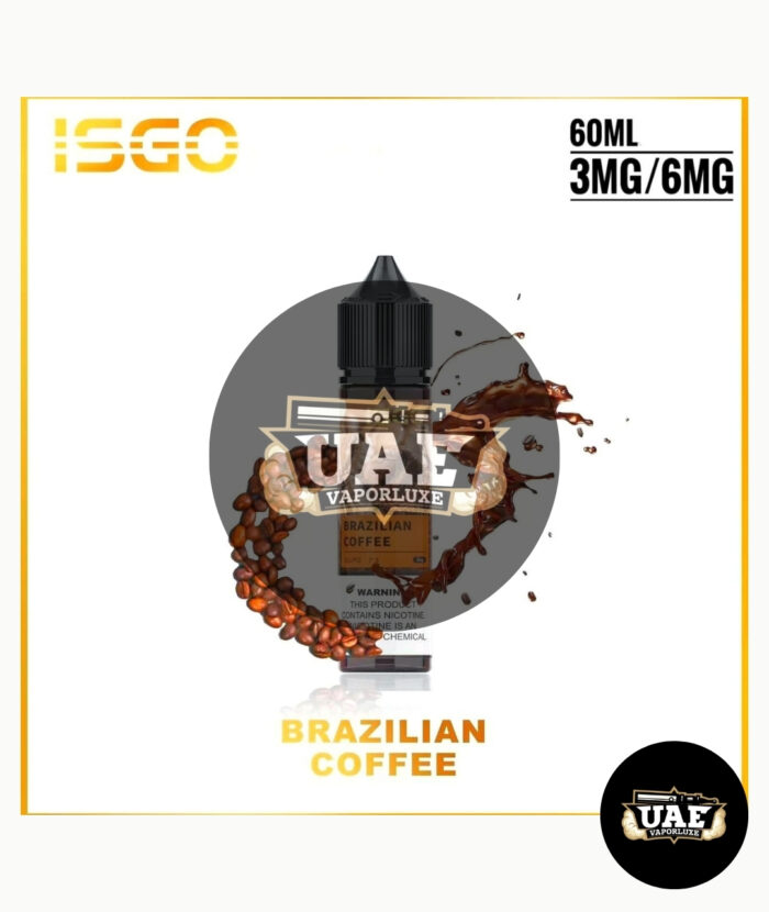 Isgo 3mg 6mg-60ml E-Liquid in Dubai Brazilian Coffee