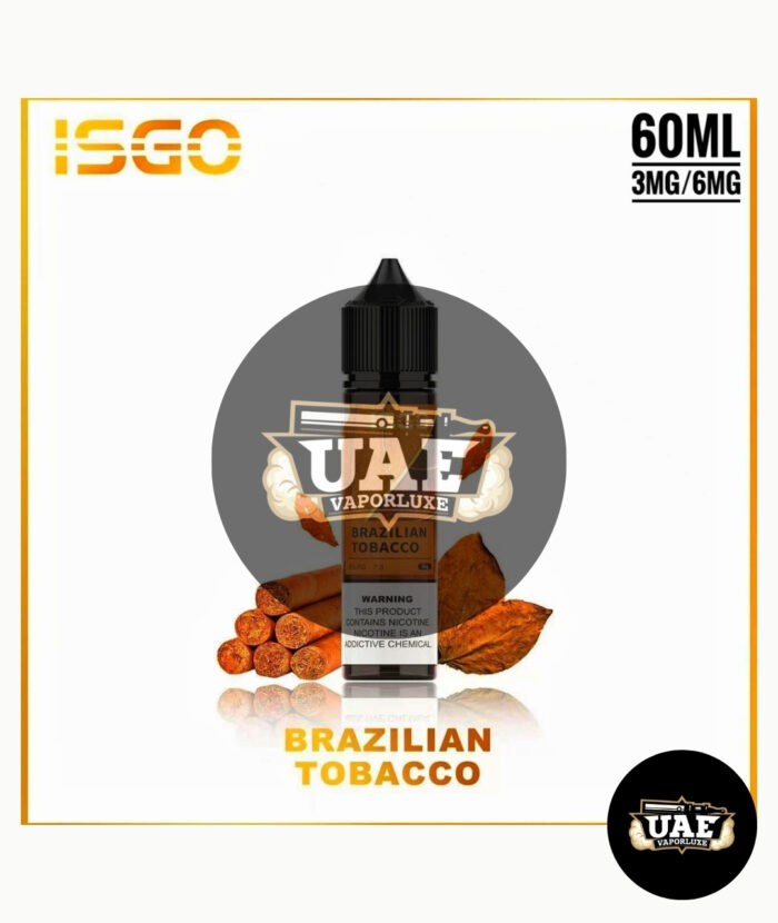 Isgo 3mg 6mg-60ml E-Liquid in Dubai Brazilian Tobacco