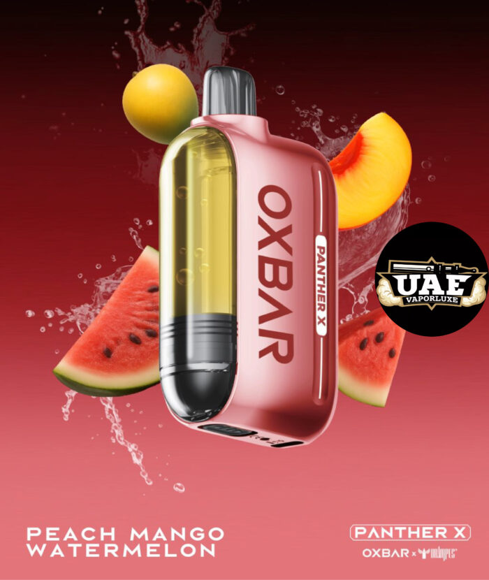 PantherX OXBAR Peach Mango Watermelon flavored disposable vape