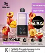 Geek Bar Ice Prince 50K Puffs Peach Mango Watermelon Disposable vape