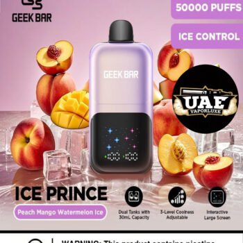 Geek Bar Ice Prince 50K Puffs Peach Mango Watermelon Disposable vape