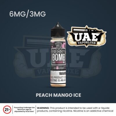VGOD 60ml Peach Mango Ice Freebase Vape Liquid – Fruity peach and mango with cooling ice