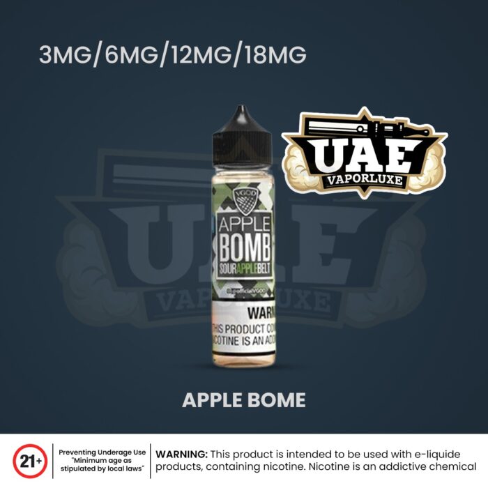 VGOD 60ml Apple Bomb Freebase Vape Liquid – Premium E-liquid with rich sour apple flavor