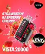 VOZOL Vista Disposable Vape 50mg 20K Puffs Strawberry Raspberry cherry