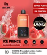 Geek Bar Ice Prince 50K Puffs Watermelon Bubble Gum ice Disposable vape