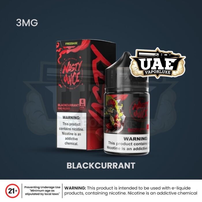 NASTY 60ML 3MG E-LIQUID Flavors BLACKCURRANT