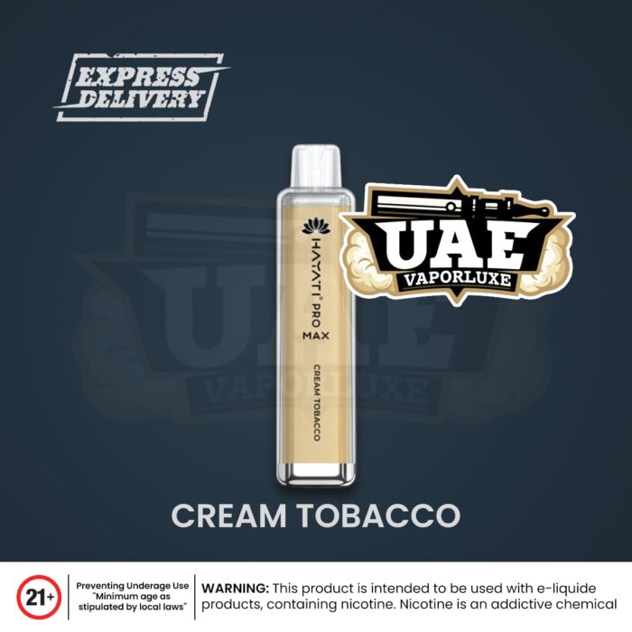 HAYATI Pro Max 4000 plus Puffs 20mg Disposable Vape CREAM TOBACCO