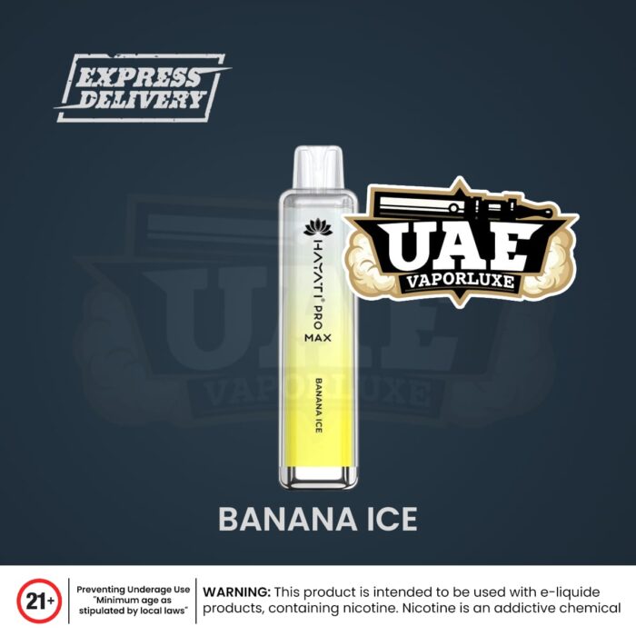 HAYATI Pro Max 4000 plus Puffs 20mg Disposable Vape Banana ICE