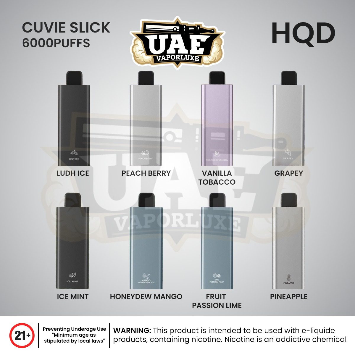 HQD Cuvie Slick 6000 Puffs Disposable Pod in UAE – Buy Online Now HQD Cuvie Slick 6000 Puffs Disposable Pod in UAE – Buy Online Now