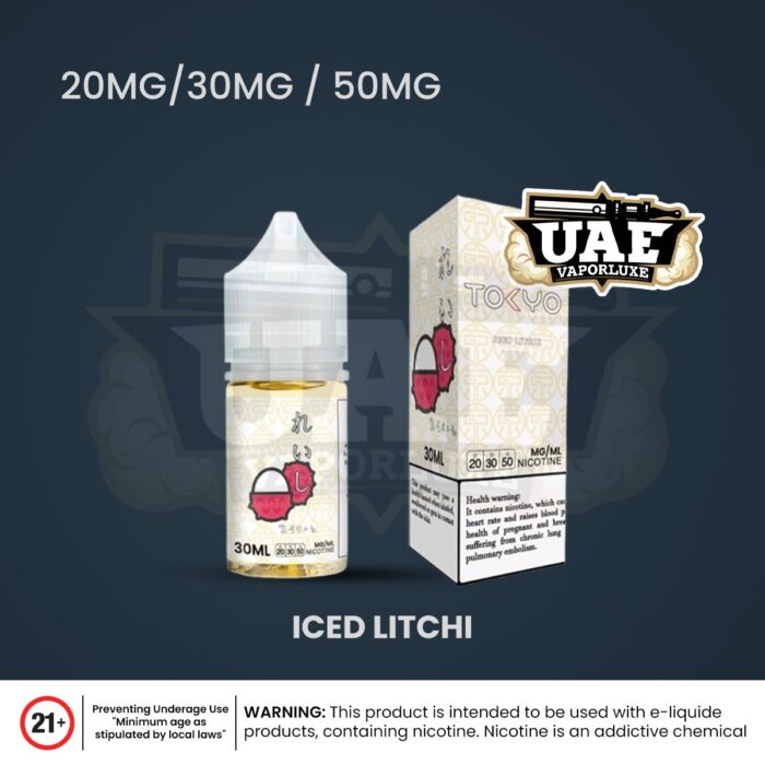 Tokyo Iced Litchi Salt Nic E-Liquid 30ml – Refreshing Icy Litchi Flavored Vape Juice in UAE (20mg)