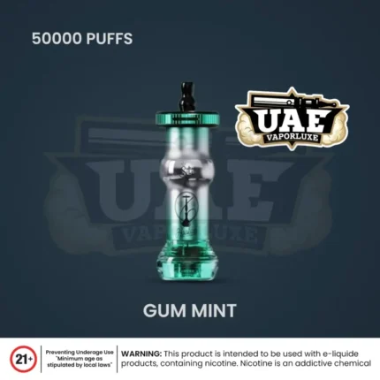 Mosmo Sultan 50k Puffs DTL E-hookah Gum Mint Dispoable Vape Kit In UAE