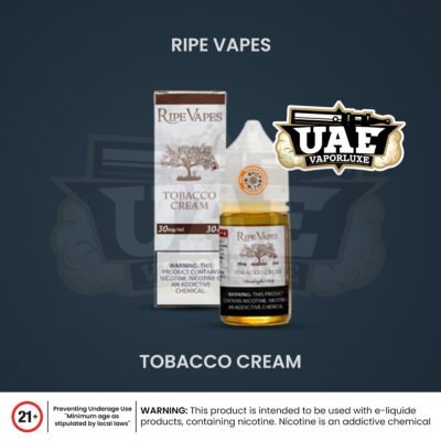 Tobacco Cream 30ml SaltNic by ripe vapes in UAE , Dubai !
