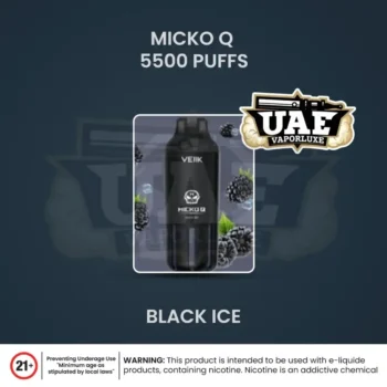 VEIIK MICKO Q 5500 Puffs Disposable Vape in Dubai Black Ice