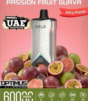 RELX Crush Pocket disposable vape with 6000 Puffs in UAE Passion Fruit Guava