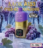 AAOK A153 63000 Puffs Disposable Vape Grape Ice