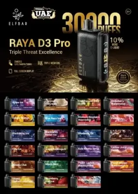 Elf Bar Raya D3 Pro 30,000 puffs Disposable Vape in UAE Dubai.