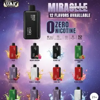 HQD Miracle 8000 Puffs 0mg nicotine Disposable vape