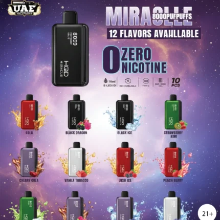 HQD Miracle 8000 Puffs 0mg nicotine Disposable vape
