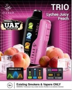 Elfbar Trio 40K Puffs Lychee Juicy peach