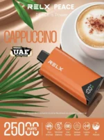 Buy RELX Peace 25000 puffs 20MG Cappuccino flavor in Dubai UAE.