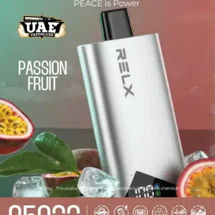 Buy RELX Peace 25000 puffs 20MG Passion fruit flavor in Dubai UAE.