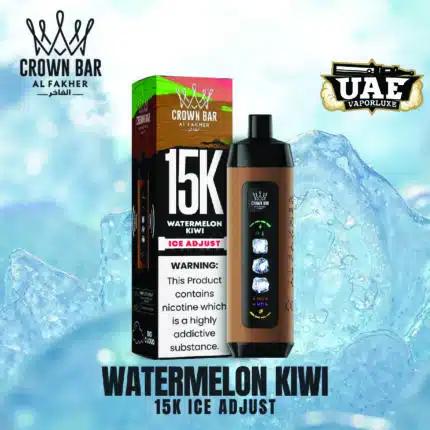 Al Fakher Crown Bar 15000 Puffs Ice Adjust Sound Disposable Vape watermelon kiwi