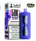 Mazaya Cloud AURA 50000 Puffs Disposable vape Peach ice.