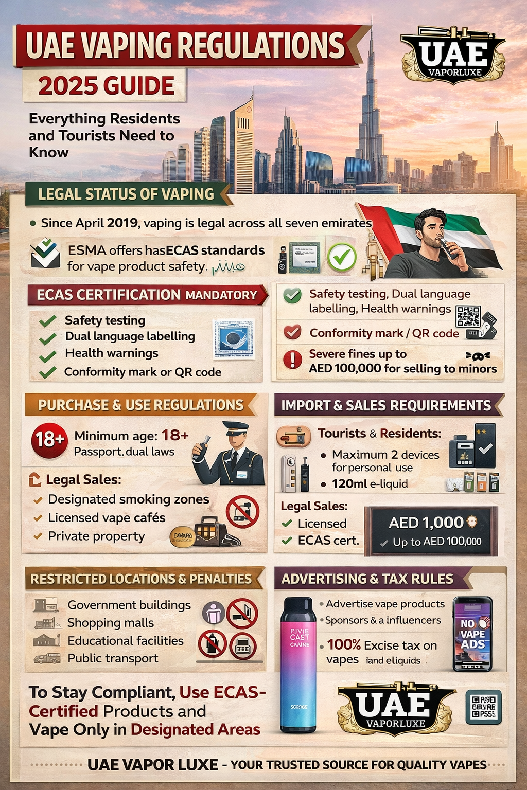 UAE Vaping Rules & Regulations 2026