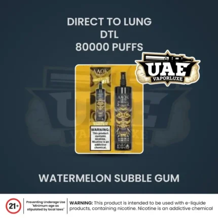 AAOK 80000 PUFFS BIG CLOUD DTL in Dubai Watermelon Bubble Gum